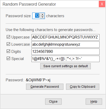 Random Password Generator