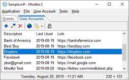 User Account List (Unlocked)