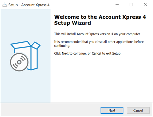 Installation Welcome Screen