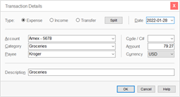 Expense Transaction Details